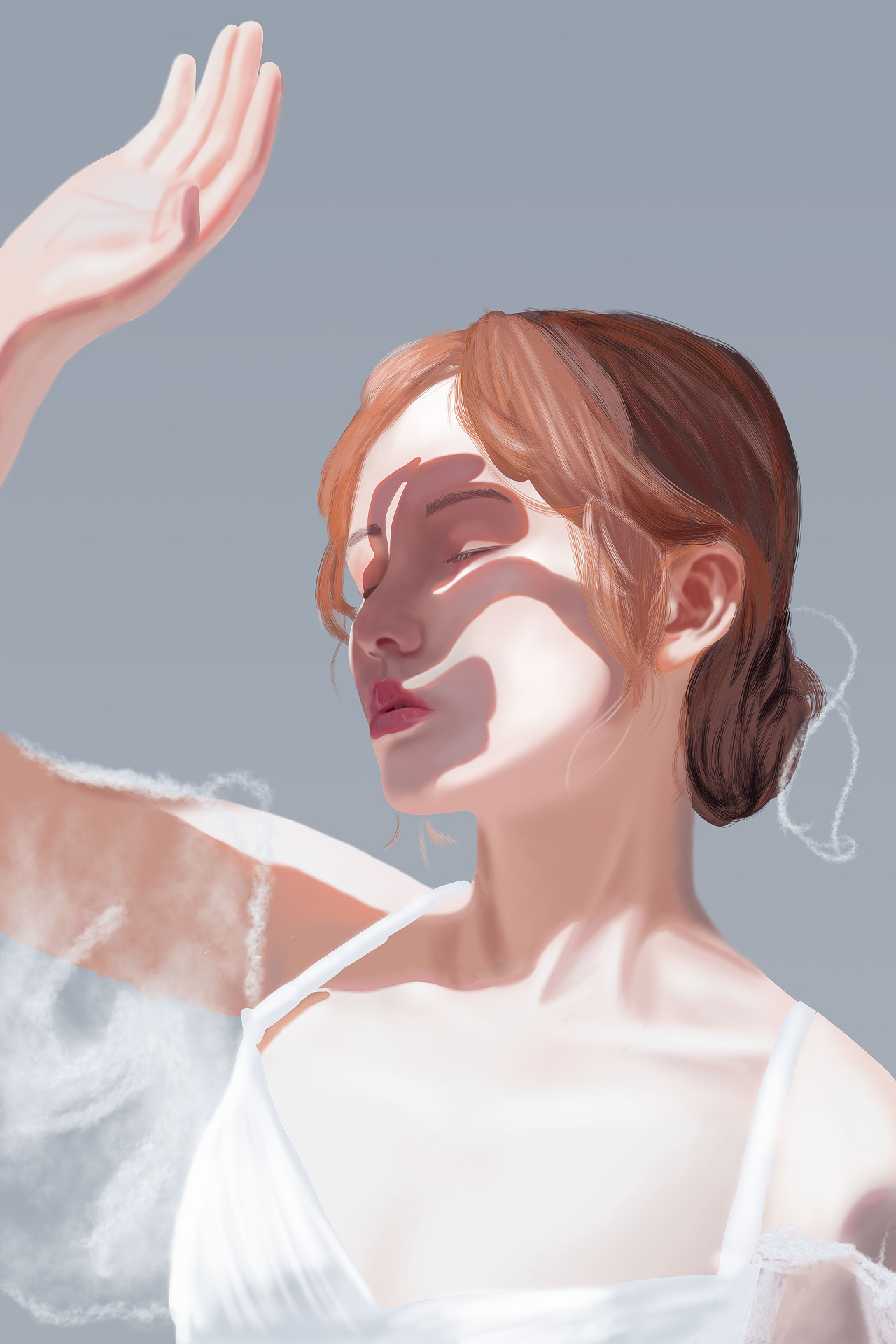 光感插画质感美女|插画|创作习作|顾揽月 - 原创作品 - 站酷 (zcool)