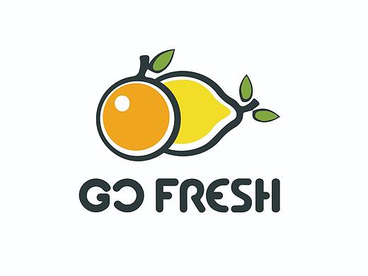 已注册商用水果店 logo