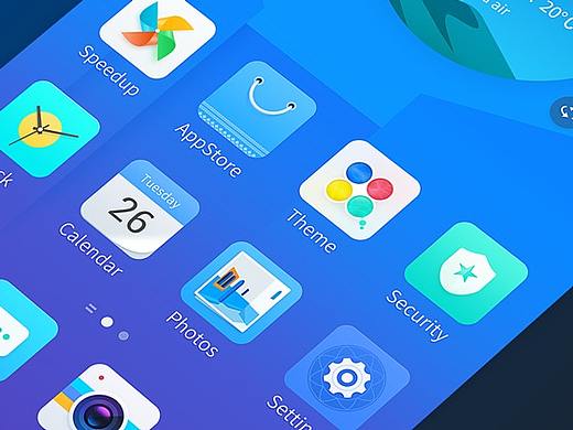 360手机 vizza 小镇蓝定制主题（个人主页-ZMzA5ODIwNTI=） - 主题/皮肤 - 站酷设计师黑白橘子原创素材 - 站酷ZCOOL