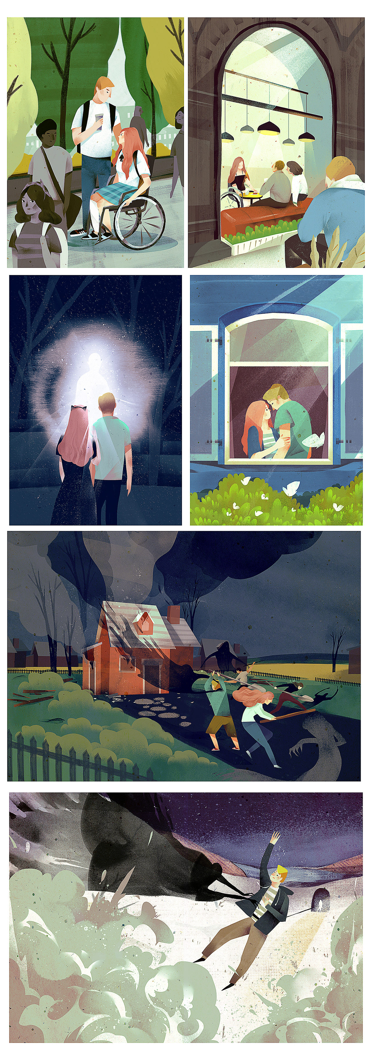 摆渡人三本系列插画合集