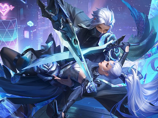 《王者荣耀》情人节双兰皮肤绘制过程