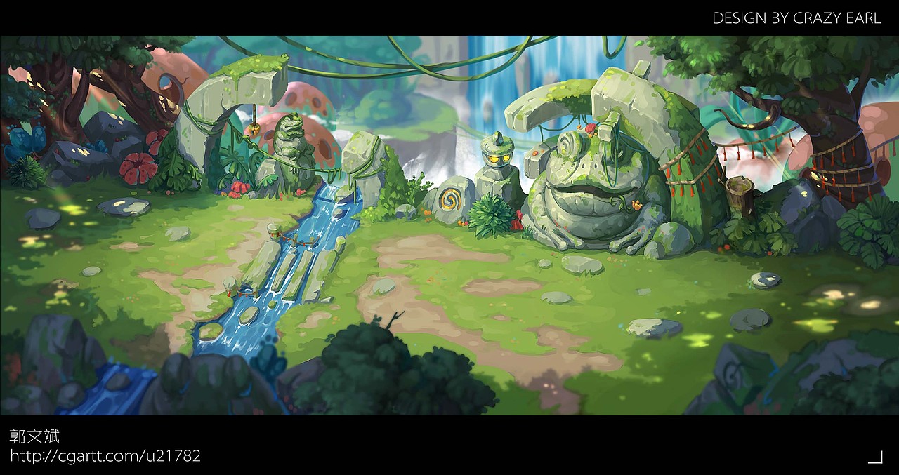 q版场景习作|插画|游戏原画|疯伯爵_原创作品-站酷zcool