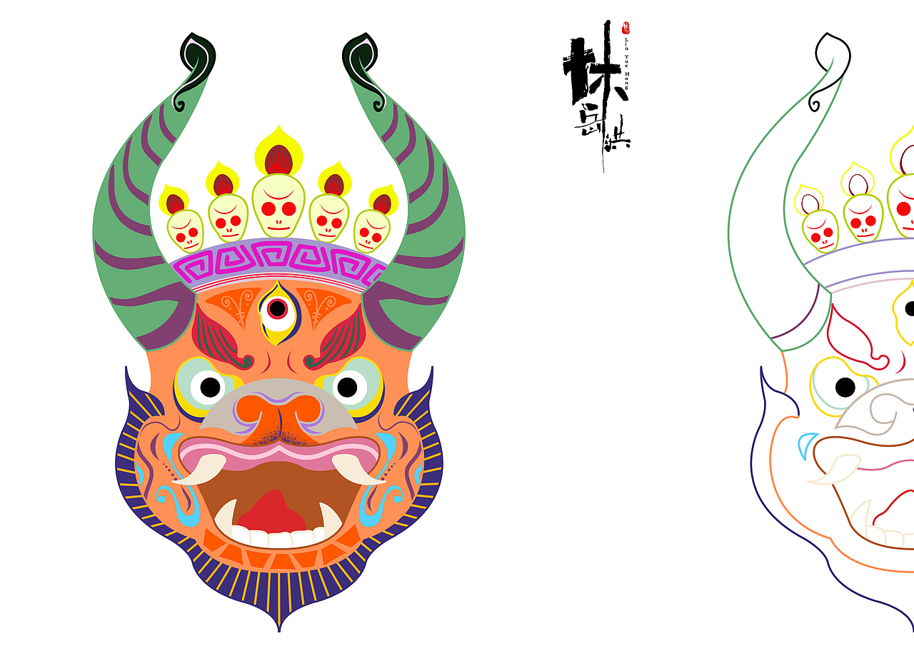 原创傩面具(青海)