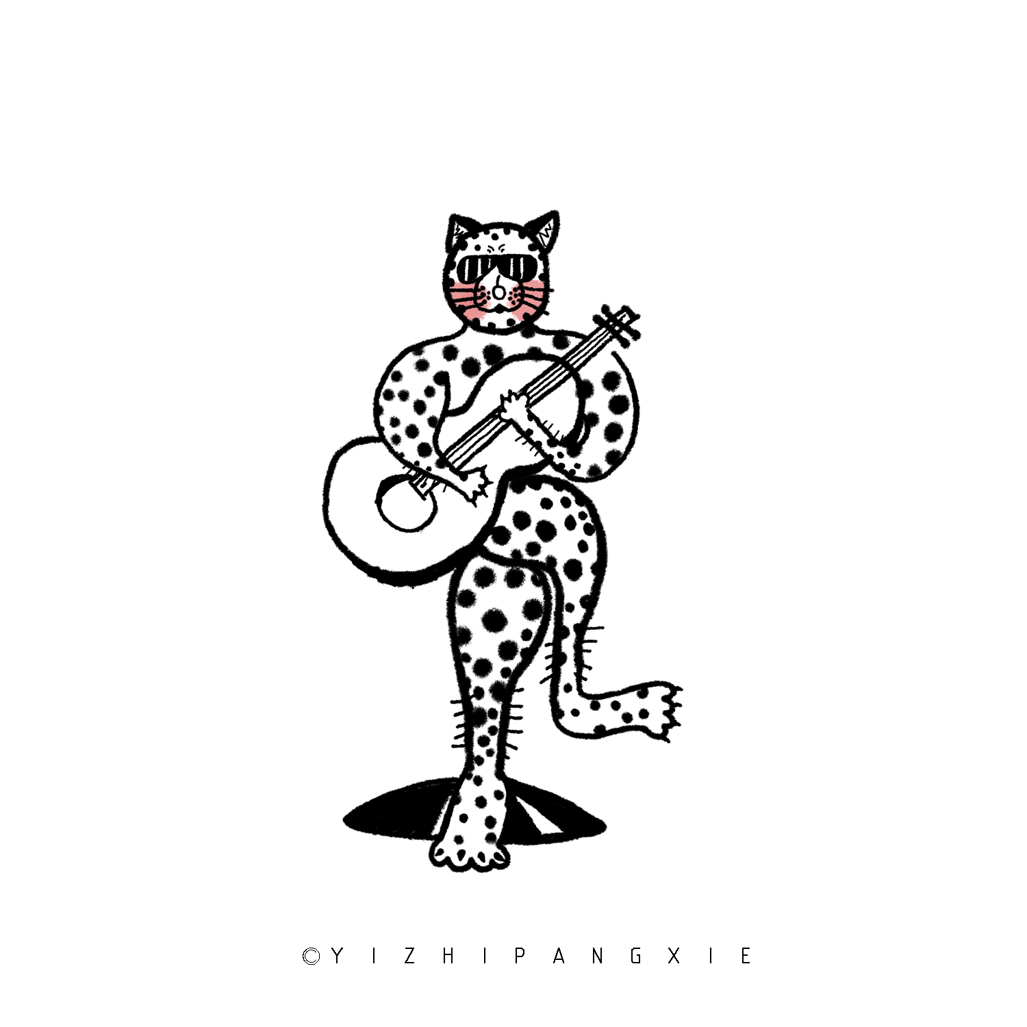 【吾与大猫】（图ZNTk0NjI5NjA=） - 艺术插画 - 站酷设计师一只螃蟹Cancer原创素材 - 站酷ZCOOL