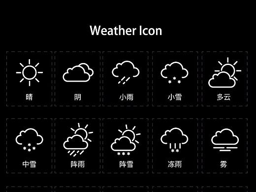 扁平天气icon