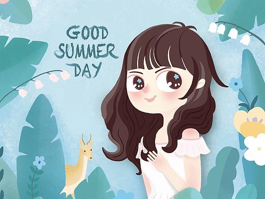 春夏头像 插画头像