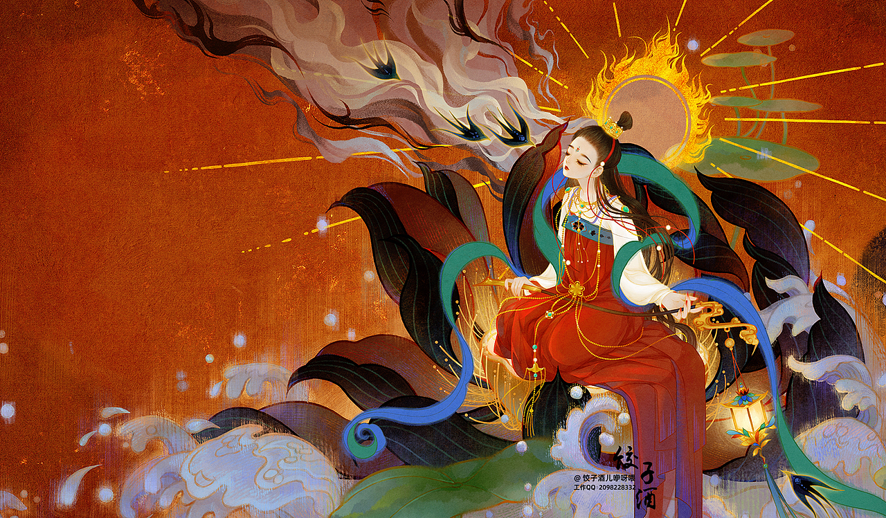 如是--莲语（图ZMjI1OTMzMTI0） - 商业插画 - 站酷设计师饺子酒儿原创素材 - 站酷ZCOOL