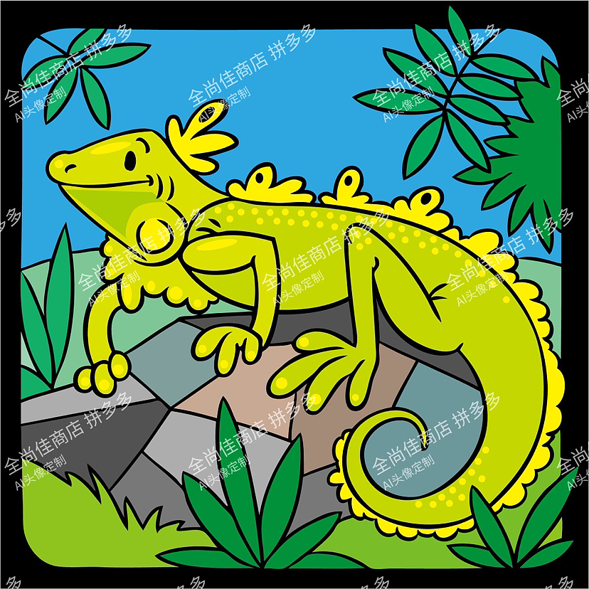 尷尬的蜥蜴（圖ZMzQ1NDk3NzU2） - 圖案 - 站酷設(shè)計師Z958448437原創(chuàng)素材 - 站酷ZCOOL