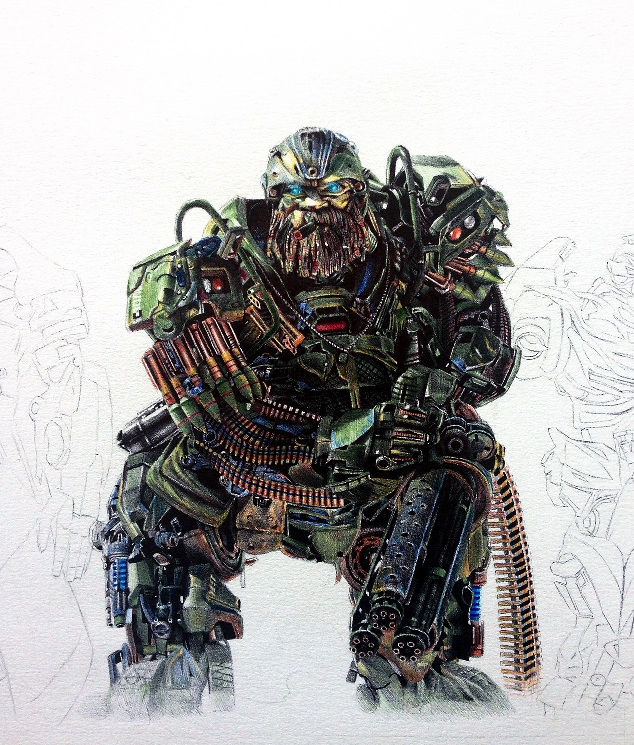 芋头圆珠笔手绘 变形金刚（图ZMTU1MDYyNjQw） - 绘画 - 站酷设计师芋头Prime原创素材 - 站酷ZCOOL