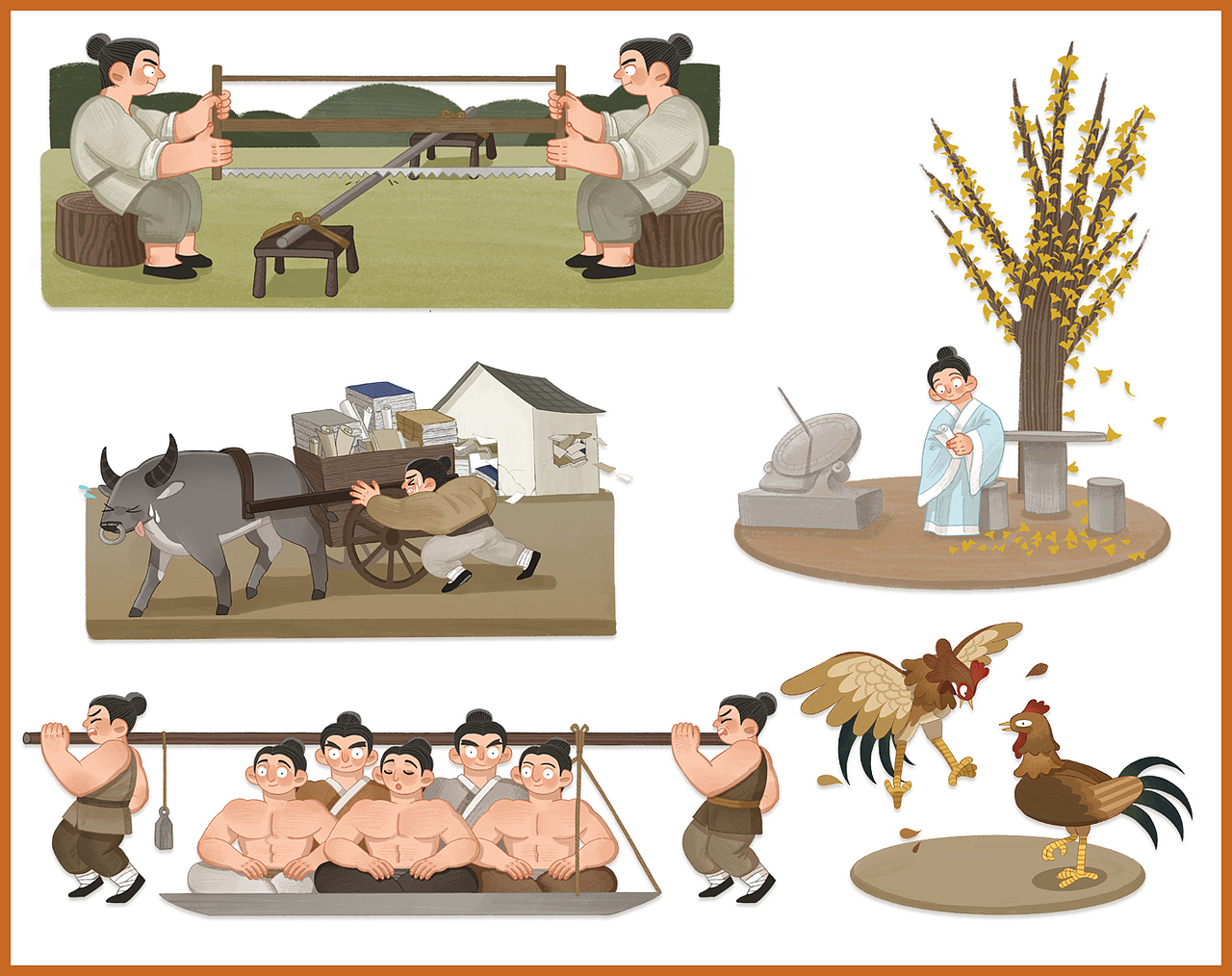 【了不起的中国人】 部分（图ZMjUyOTYzNjgw） - 绘本 - 站酷设计师Jillyan原创素材 - 站酷ZCOOL