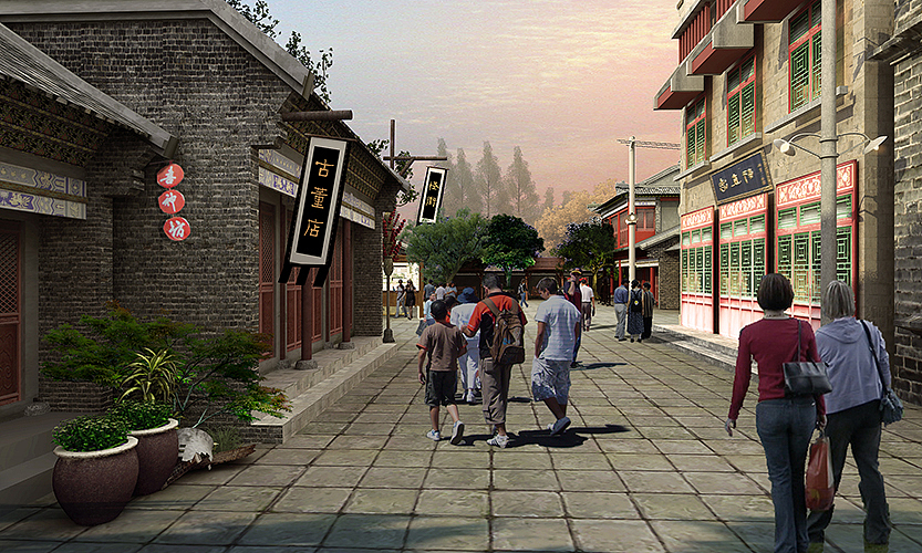 古街规划（图ZMjUwODg5ODAw） - 景观设计 - 站酷设计师易森空间设计原创素材 - 站酷ZCOOL