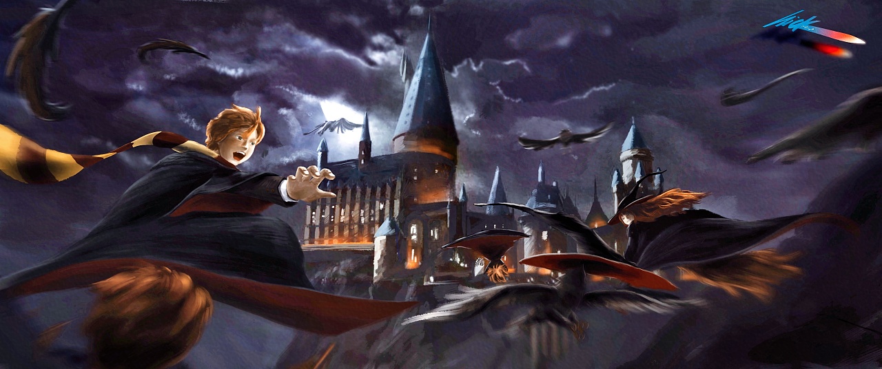 【同人插画】哈利波特|插画|概念设定|奥斯坦丁 - 原创作品 - 站酷