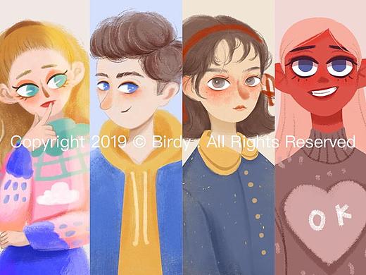 #卡通插画人物#临摹