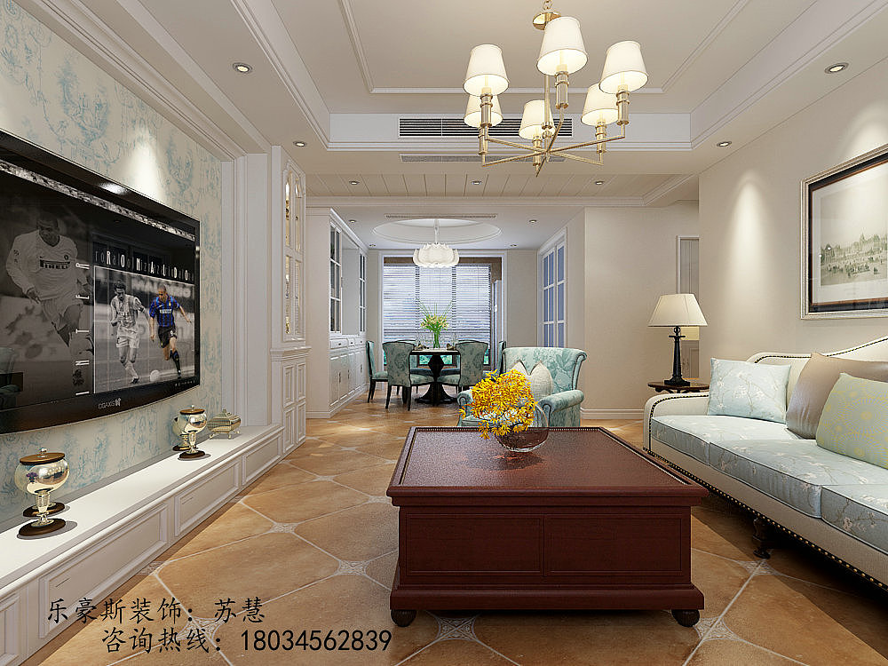 石家庄润德天悦城165㎡田园效果图（图ZOTk5MjM4MDA=） - 其他空间 - 站酷设计师LOHAS苏慧原创素材 - 站酷ZCOOL