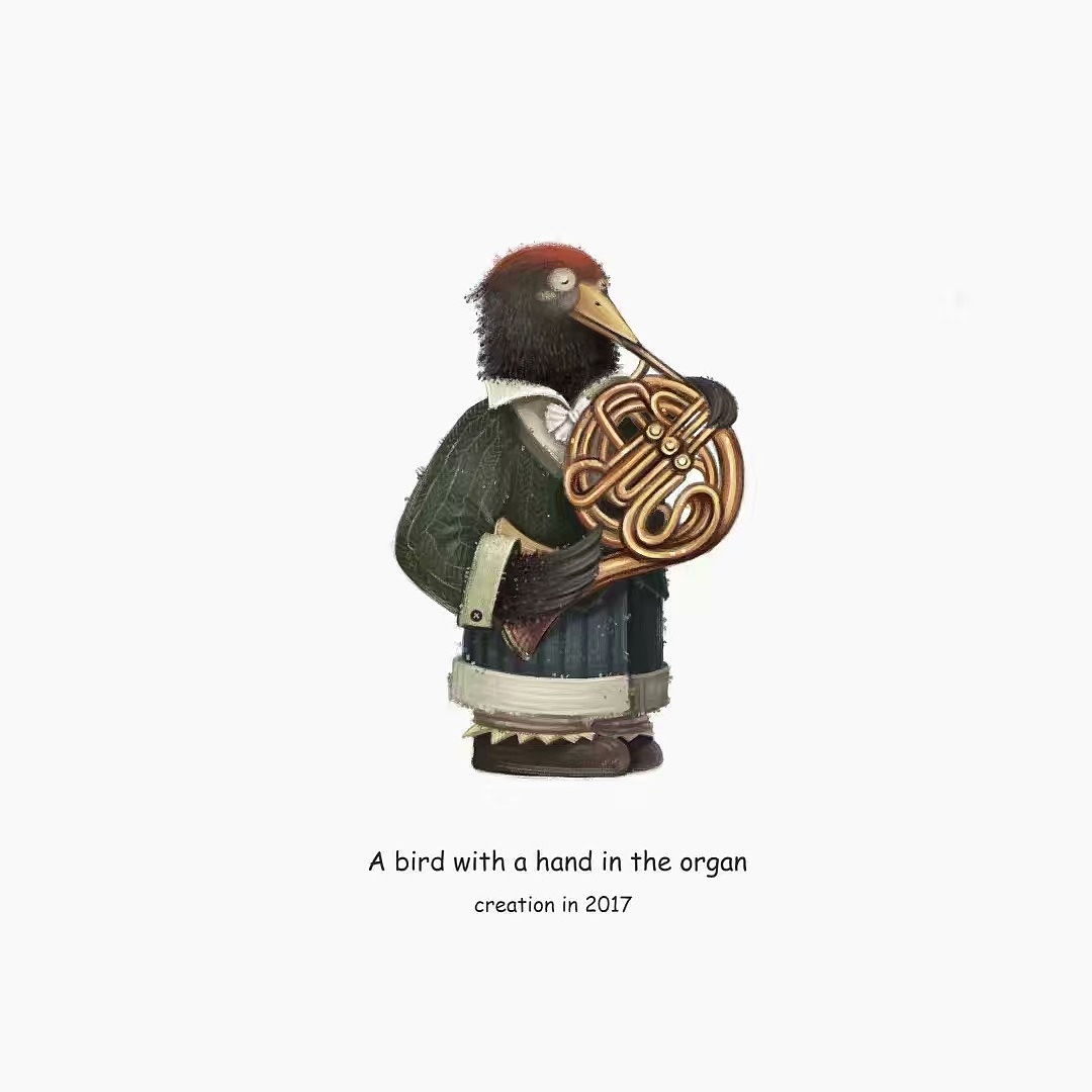 鳥兒樂隊（圖ZMTM0NzI2NDIw） - 兒童插畫 - 站酷設(shè)計師插畫師白露原創(chuàng)素材 - 站酷ZCOOL