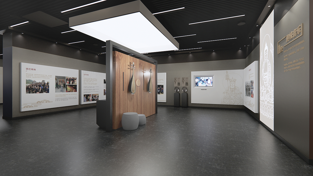 汉中市非物质文化遗产展厅（图ZMjA2NjIzODMy） - 展陈设计 - 站酷设计师野猫上树原创素材 - 站酷ZCOOL