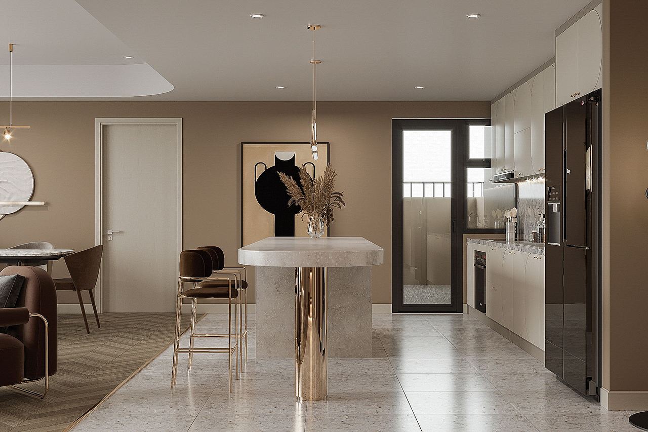 浅咖色系住宅空间设计