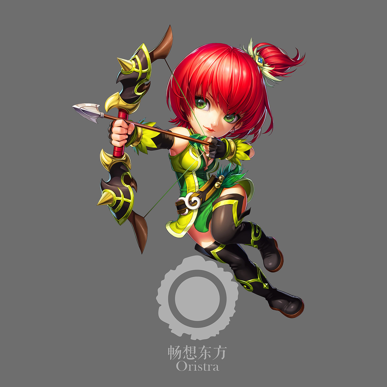 职业人设原画 射手女