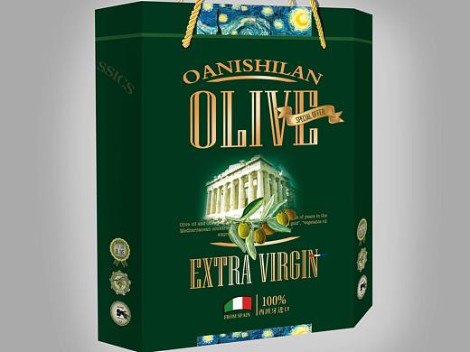 食用油奥尼斯兰橄榄油礼盒包装设计