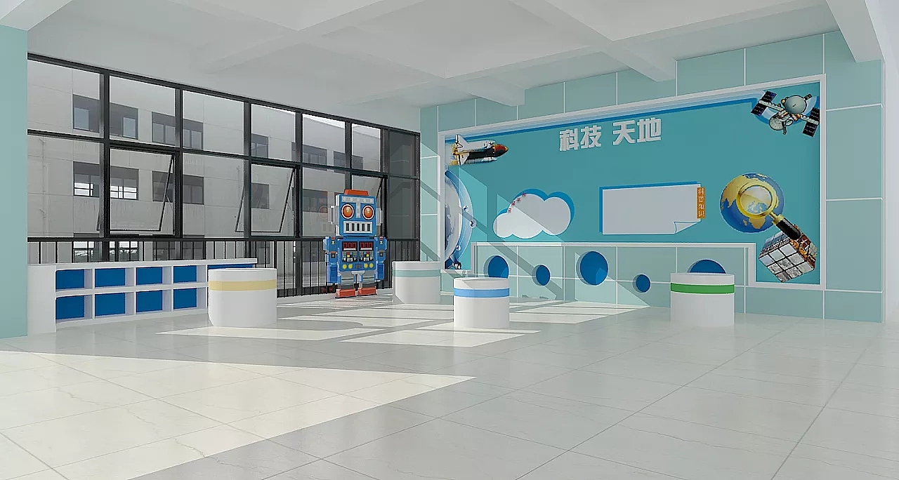 小学校园文化展厅及功能空间设计（图ZMjAwNTQ1NzU2） - 其他三维 - 站酷设计师云迪vind原创素材 - 站酷ZCOOL