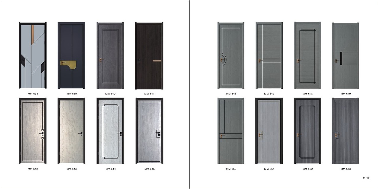 极简木门彩页设计轻奢木门画册印刷碳晶木门图册设计