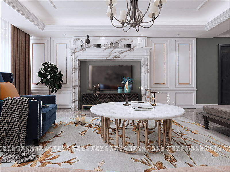 济南室内装修— 玉兰花园美式轻奢整装!