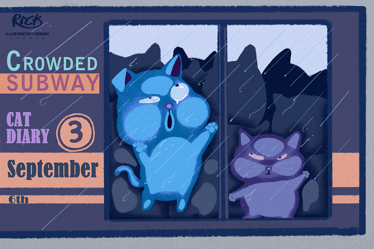 Cat Diary2（图ZMTI3OTc5MzMy） - 商业插画 - 站酷设计师RICK迁原创素材 - 站酷ZCOOL