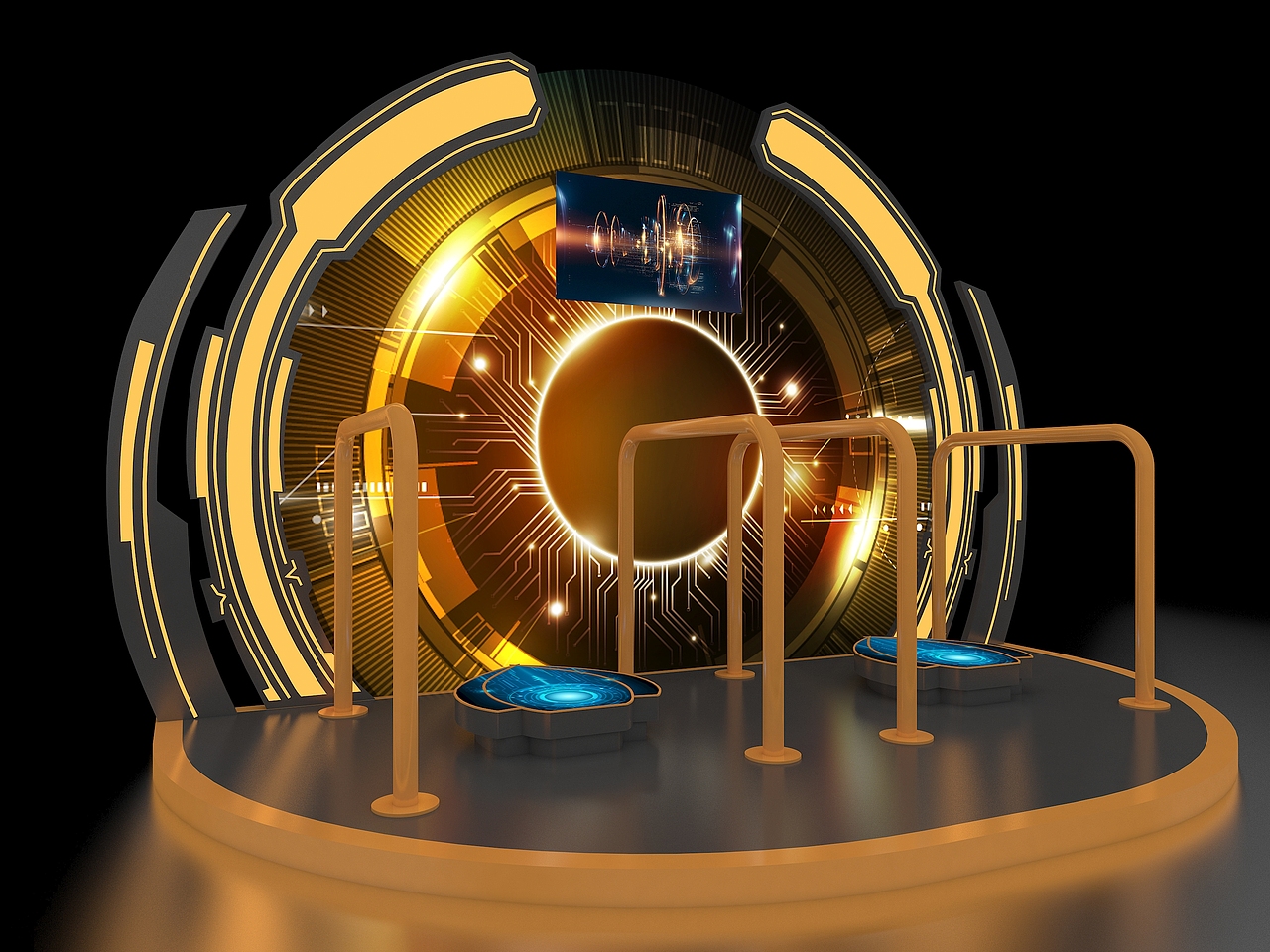 赛博朋克背景墙