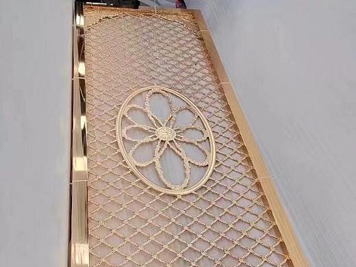 镜面K金铝板浮雕电视背景墙、艺术镂空屏风实物实景
