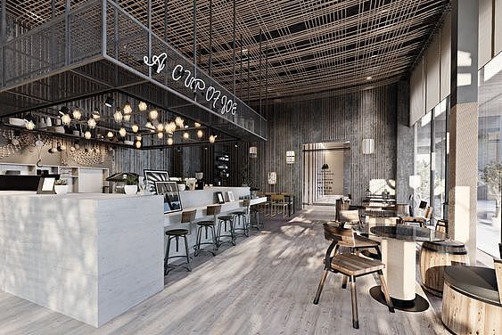 F&B store interior design (cafe)