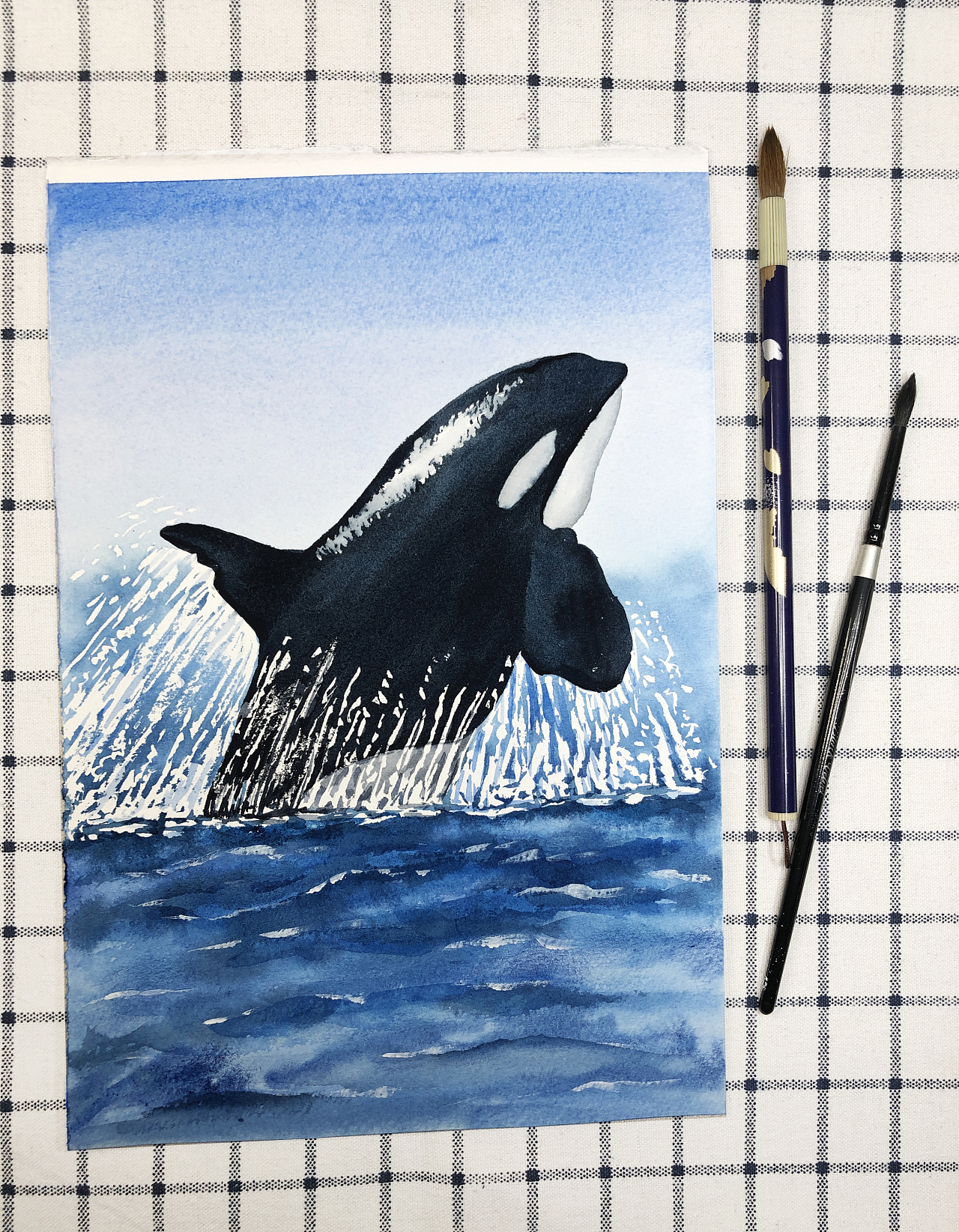 鲸鱼🐳|纯艺术|绘画|丹青画出是君山 - 原创作品 - 站酷 (ZCOOL)