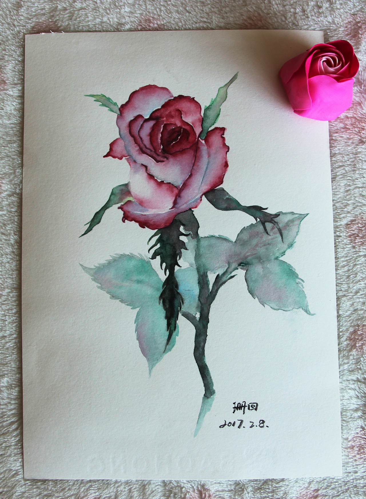 简笔画玫瑰花的画法图片步骤 - 有点网 - 好手艺