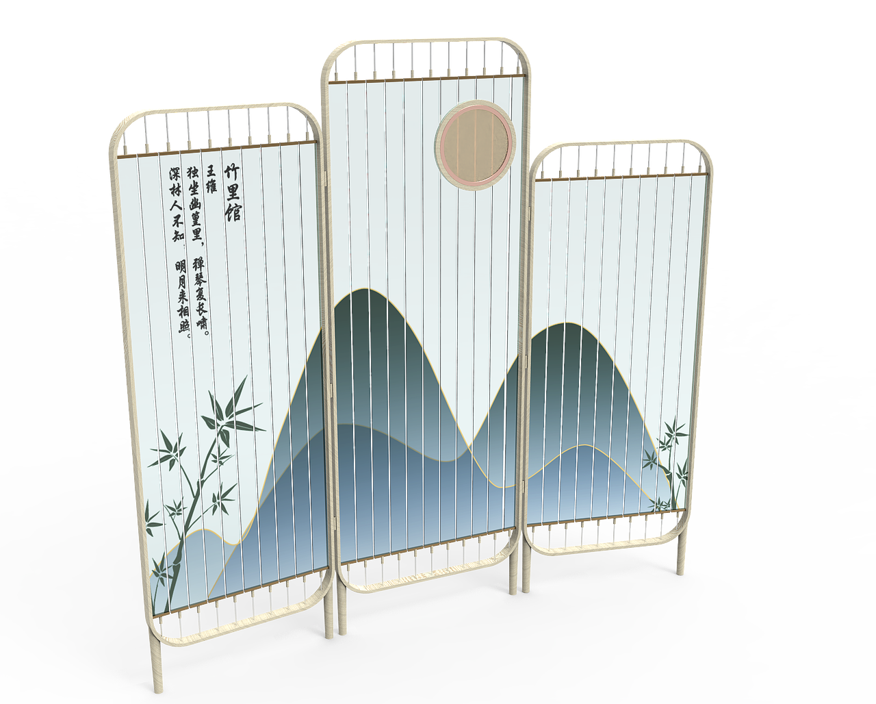 竹里馆屏风（图ZMjM2NzIyNDE2） - 生活用品 - 站酷设计师1743967436原创素材 - 站酷ZCOOL