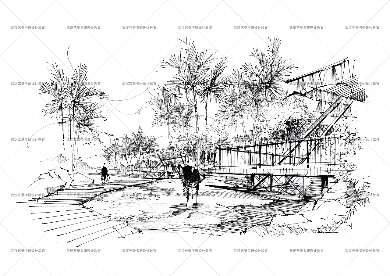 景观手绘线稿表现