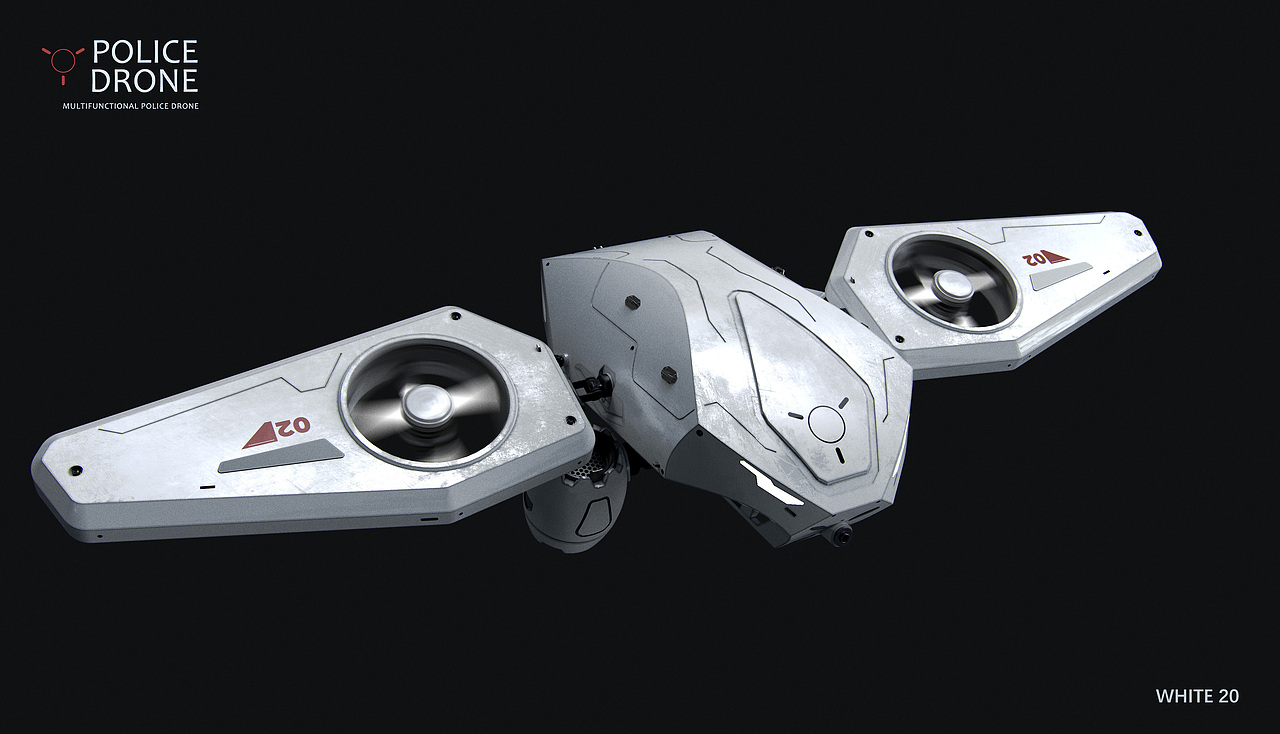 Police drone︱无人机（图ZMjcxMjA3MTQ4） - 其他三维 - 站酷设计师大V_原创素材 - 站酷ZCOOL