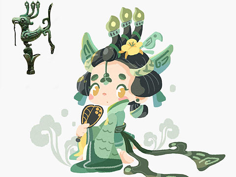 铜树枝头立鸟拟人