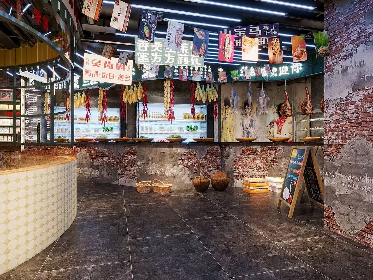 港风市集（图ZMzgwOTU0ODIw） - 商业空间设计 - 站酷设计师回家干甚原创素材 - 站酷ZCOOL