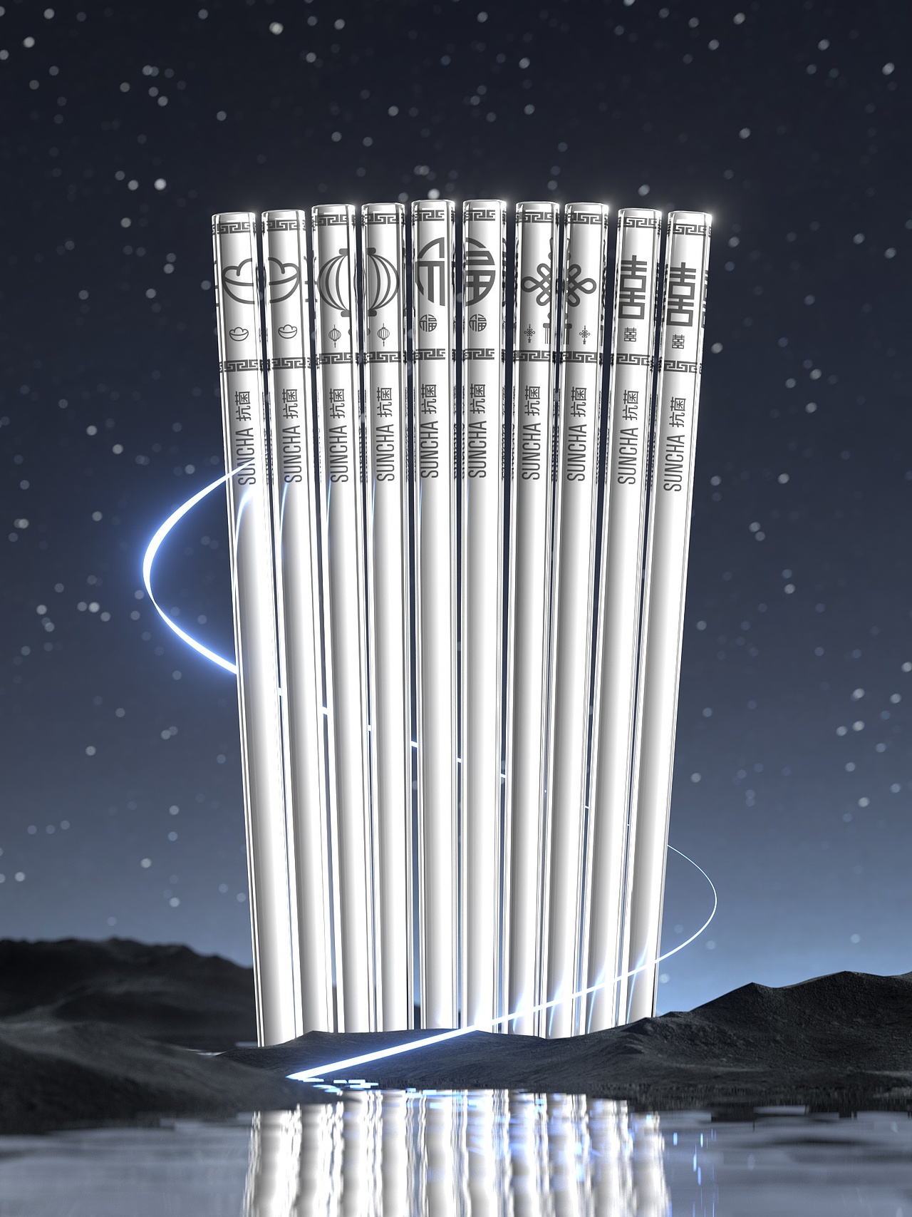 双枪科技-餐厨用品IP两款和其他产品卖点三维建模渲染