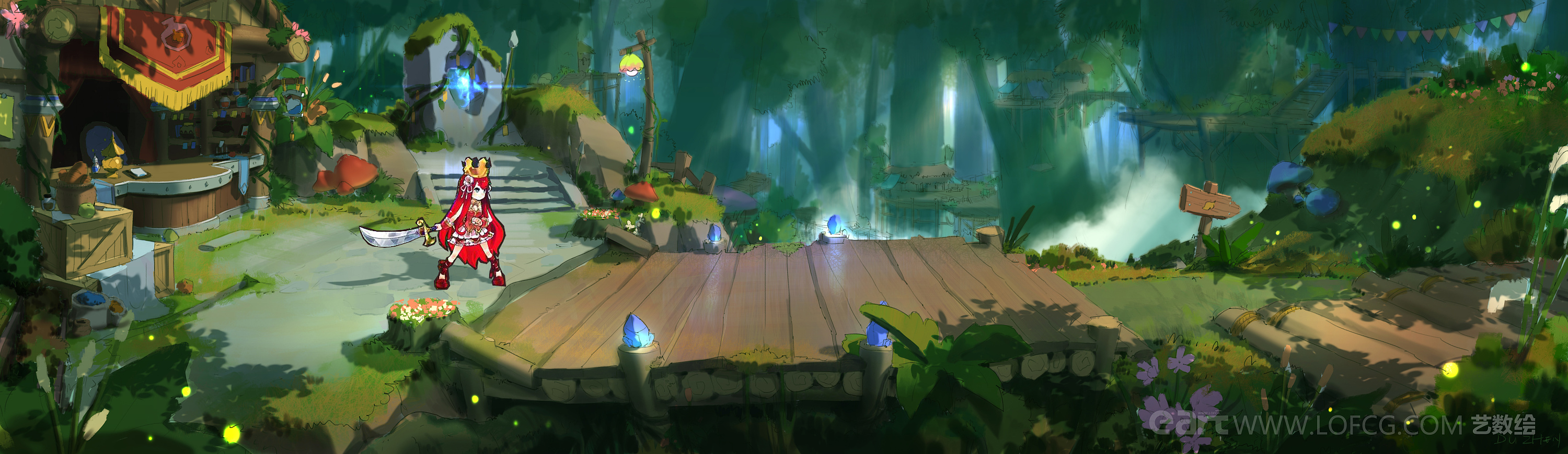 洛克猴横版游戏地图创作范画系列