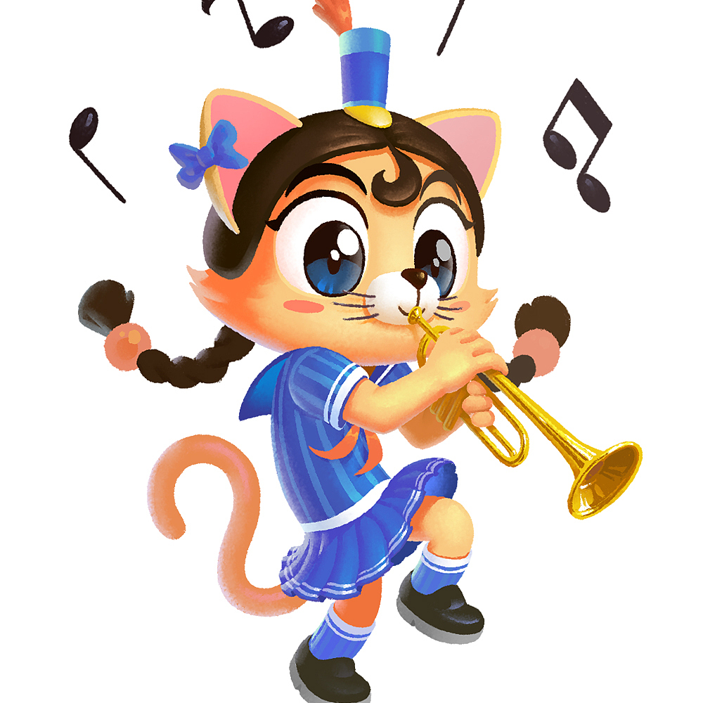 吹奏的猫（图ZMjU5Mzk0Njg0） - 其他动漫 - 站酷设计师DoctorG原创素材 - 站酷ZCOOL