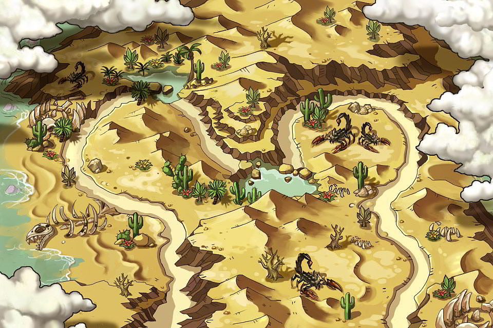 前几年给《命运之歌》游戏画的地图