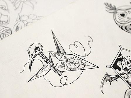 老徐的纹身手稿-黑白