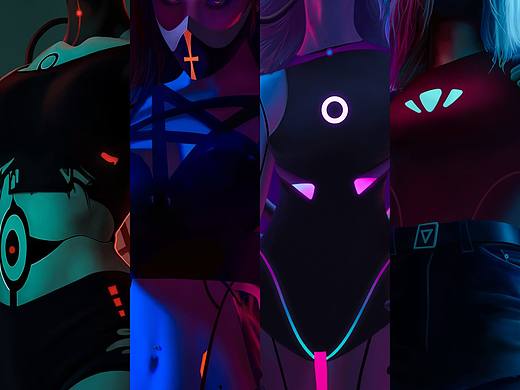 賽博朋克人物系列（個(gè)人主頁(yè)-ZMzkyODAxNjA=） - 創(chuàng)作習(xí)作 - 站酷設(shè)計(jì)師奶鹽味的白手套原創(chuàng)素材 - 站酷ZCOOL