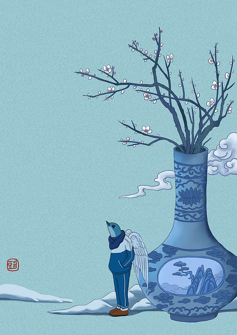 鸟语（图ZOTgxOTMwNjA=） - 商业插画 - 站酷设计师插画师傅逗原创素材 - 站酷ZCOOL