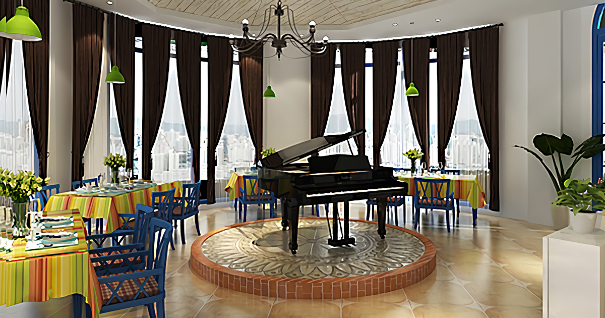 郑州金橄榄特色餐厅装修公司设计案例