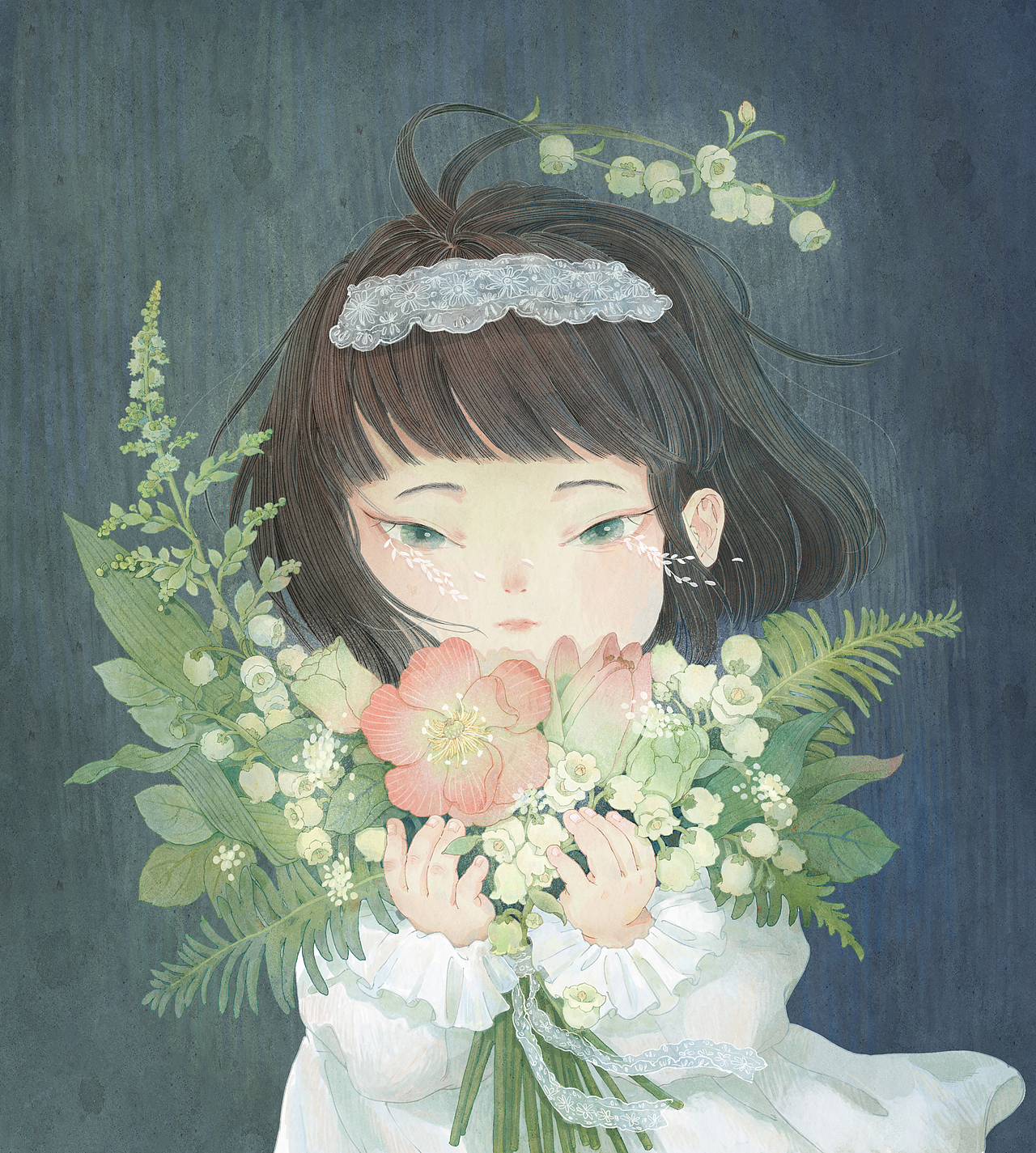 花与她02（图ZMjk5OTcwNTQ0） - 艺术插画 - 站酷设计师雅文插画原创素材 - 站酷ZCOOL