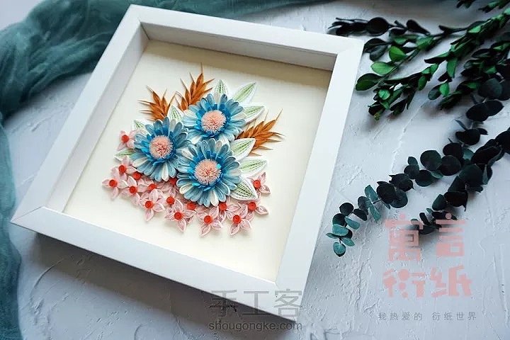 寓言手作原创衍纸作品《静至》（图ZMjA2MzIwOTA4） - 其他手工艺 - 站酷设计师寓言衍纸_泰然原创素材 - 站酷ZCOOL