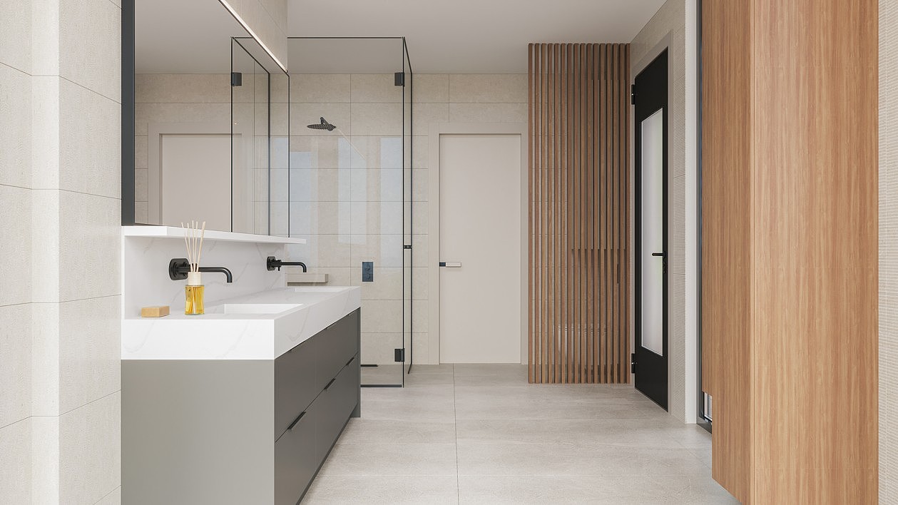 原木与浅灰色系空间设计 既明亮又舒适