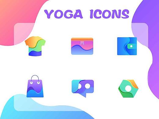 YOGA风格图标
