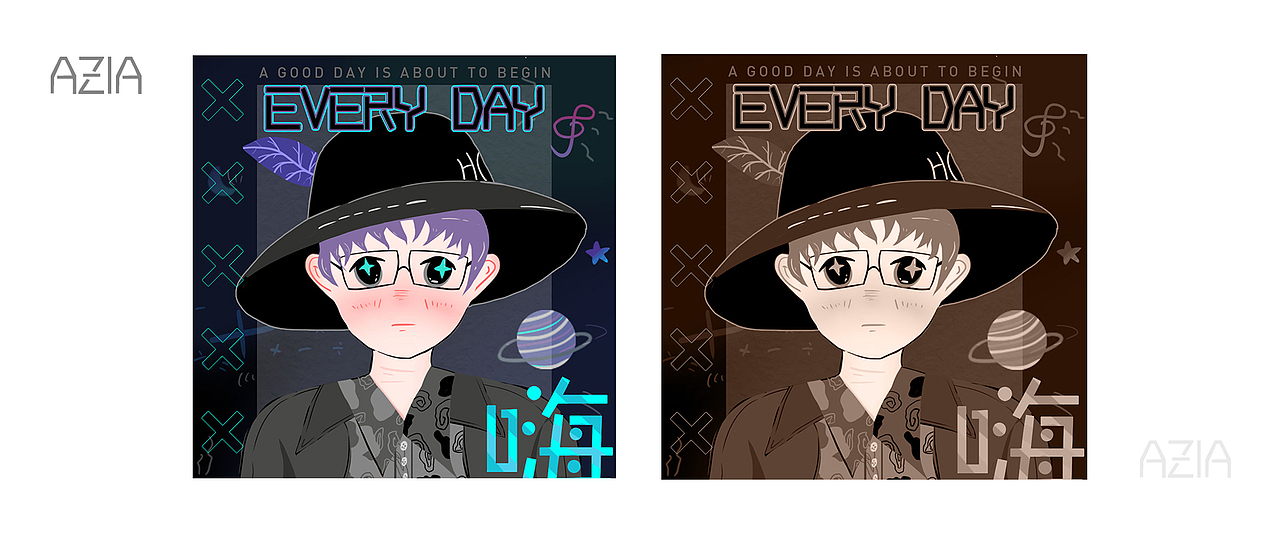 插画头像—素简线条风or卡通可爱风